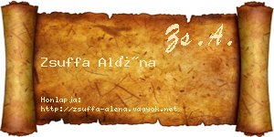 Zsuffa Aléna névjegykártya